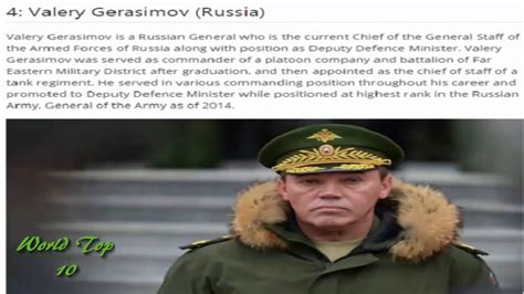 World Top Best Military Commander Generals In The World Youtube