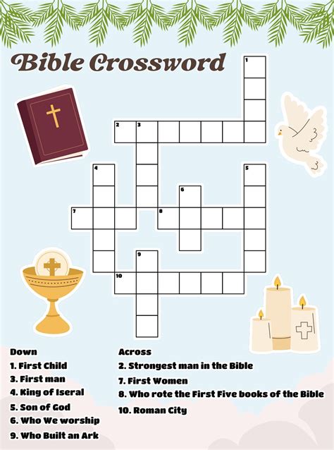 Bible Crossword Puzzles Free Printable - bible.weloveprintables.net