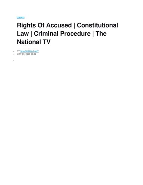 Ppt Rights Of Accused Constitutional Law Powerpoint Presentation