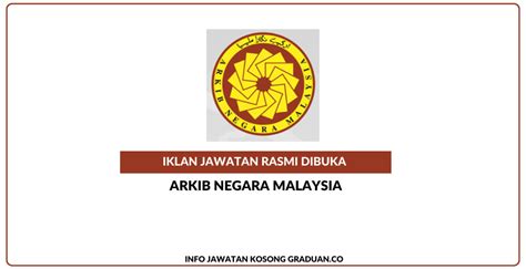 Permohonan Jawatan Kosong Jabatan Arkib Negara Malaysia Portal Kerja