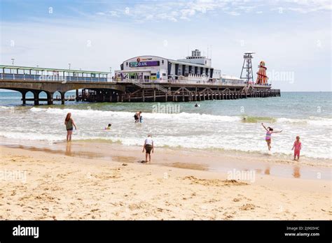 Bournemouth Beach And Pier Dorset England United Kingdom Stock Photo