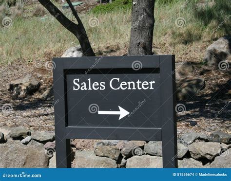 Sales Center Sign Stock Photo Image Of Center Pointing 51556674