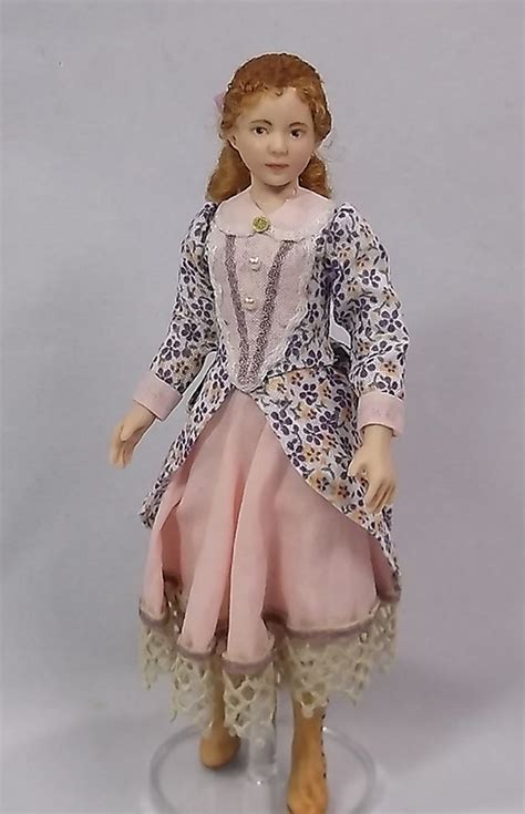 Miniature Dollhouse Doll In 1 12 Scale Victorian Or Edwardian Etsy