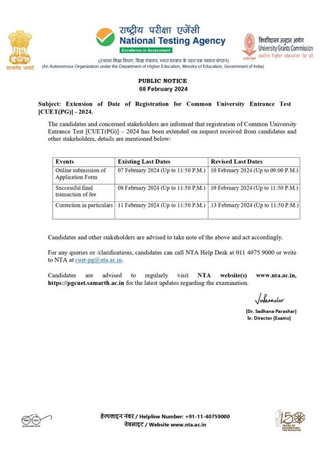 Cuet Pg Application Form Last Date Extended Apply Pgcuet