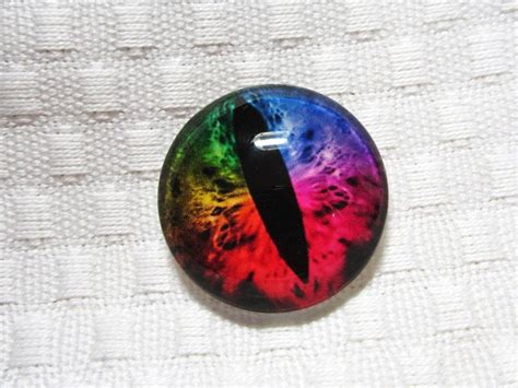 Rainbow Glass Eyes 25mm Cabochons Jewelry And Beading Supply Etsy