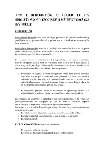 Apuntes Dificultades Del Aprendizaje Y Trastornos Del Desarrollo Pdf