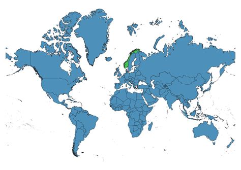 Norway On World Map SVG Vector Location On Global Map