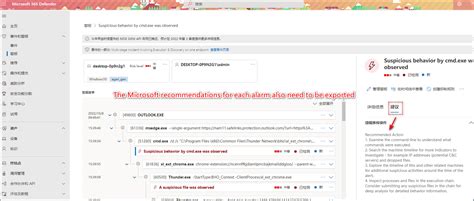 How do M365 Defender alerts and recommendations export through the ...