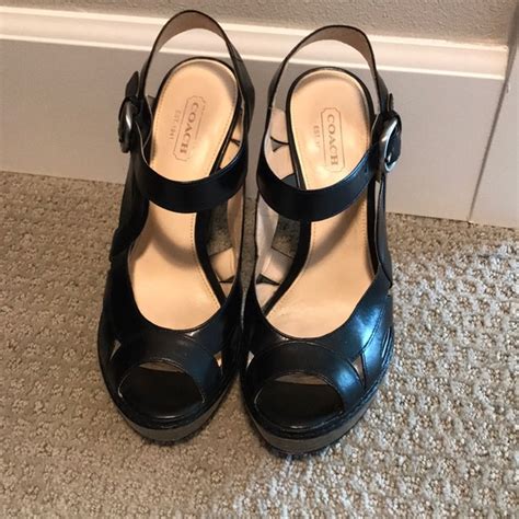 Coach | Shoes | Coach Leather Sandalsheels | Poshmark