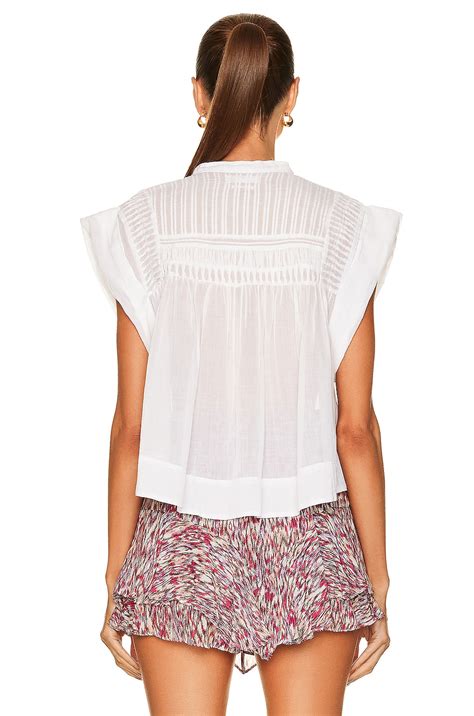 Isabel Marant Etoile Lapao Top In White FWRD