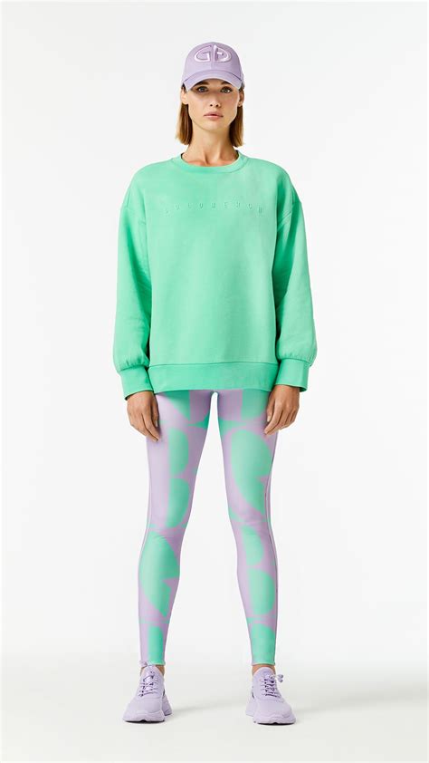 Golbergh Boyfriend Sporty Sweater With D Goldbergh Print In Green