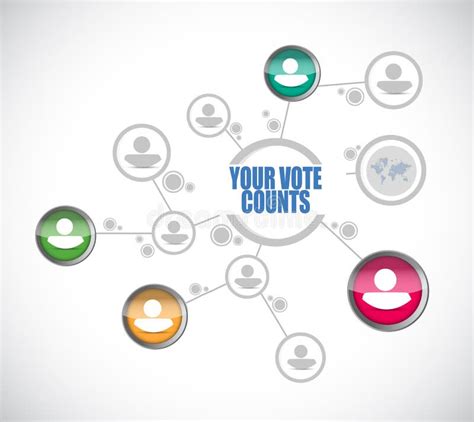 Your Vote Counts Network Diagram Concept Stock Illustration