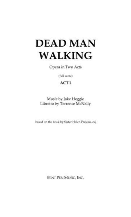 Dead Man Walking (full score) by Jake Heggie - Score - Sheet Music ...