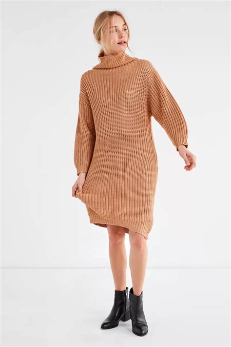 Blq Basiq Chunky Turtleneck Sweater Dress Urban Outfitters