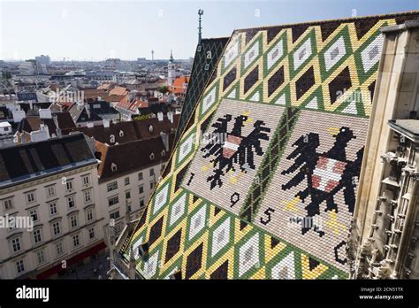 Mosaic On The Roof Of St Stephens Cathedral Vienna Stock Photo Alamy