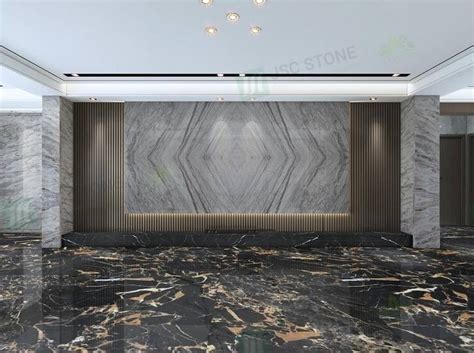 Athens Portoro Marble Black And Gold Flower Marble Slabs Marble Slab