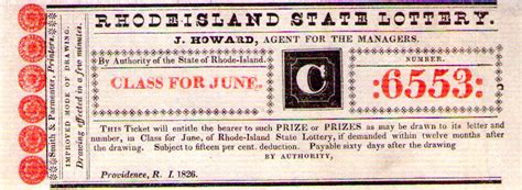 Rhode Island Lotteries through the Centuries - Online Review of Rhode Island History