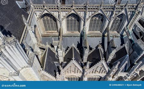 Mechelen Malines Antwerp Belgium May Detail Of The Tower