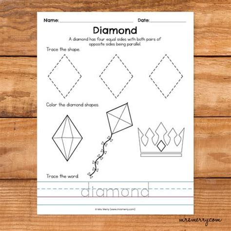 16 Printable Shape Tracing Worksheets Mrs Merry Worksheets Library