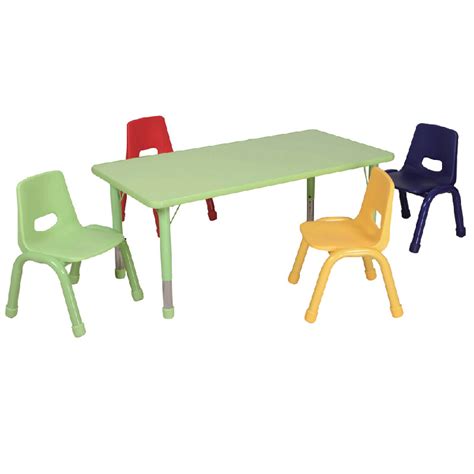 Rectangle Children Table Chair Set Preschool Furniture China Children