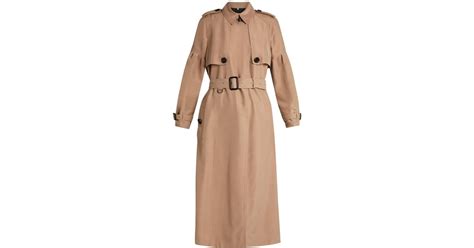 Burberry Maythorne Mulberry Silk Trench Coat In Nude Natural Lyst