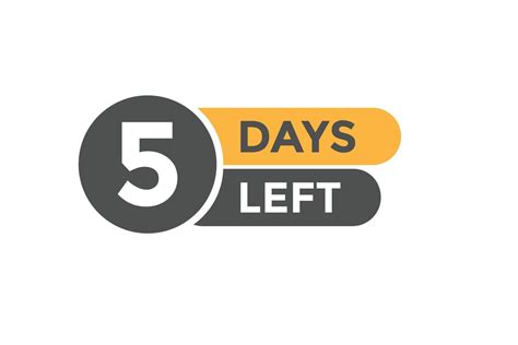 Days Left Countdown Template Day Countdown Left Banner Label