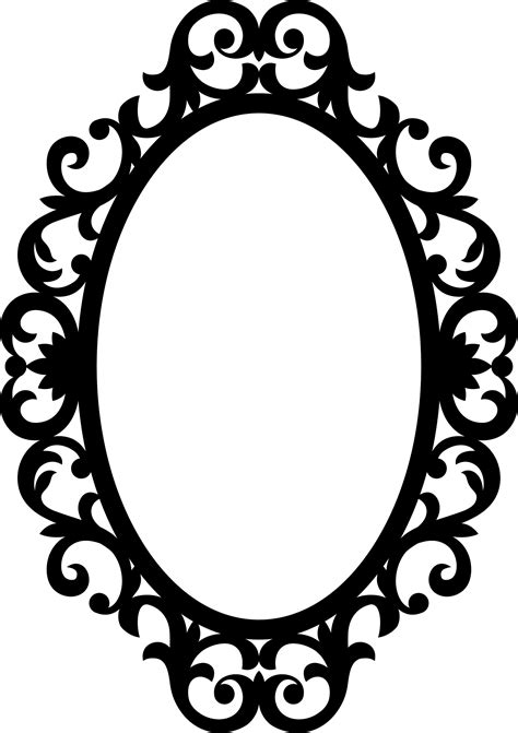 Carved Mirror Frame Svg Frames Png Bundle Ornate Frame Clipart