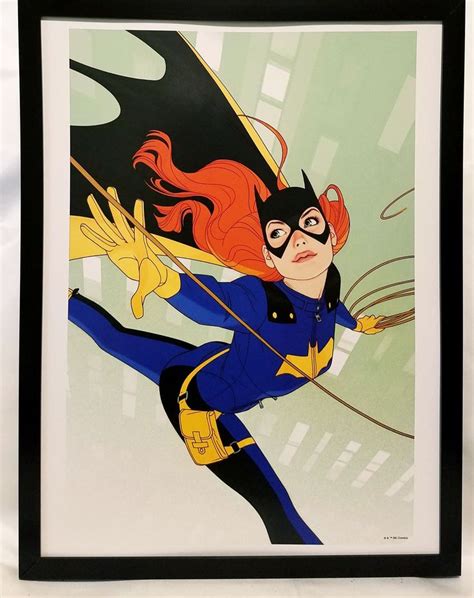 Batgirl By Joshua Middleton Framed X Art Print Poster Dc Comics