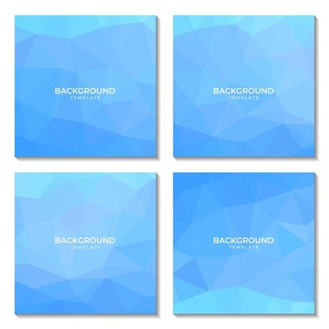 Premium Vector A Set Of Abstract Bright Blue Colorful Squares