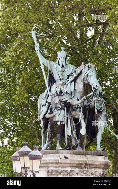 statue of Charlemagne, Paris, France Stock Photo - Alamy