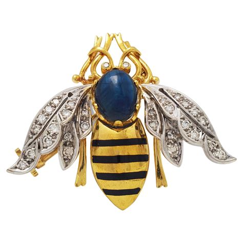 magnificent bumble bee brooch  sale  stdibs bee broach