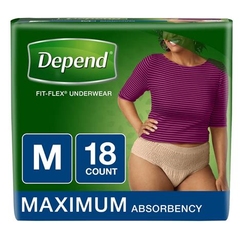 Depend Fit Flex Underwear For Women Medium Maximum Absorbency Pack Of 2