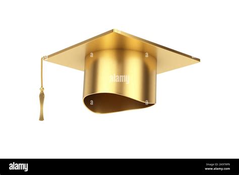 Golden Graduation Cap Diploma 3d Cut Out Stock Images And Pictures Alamy