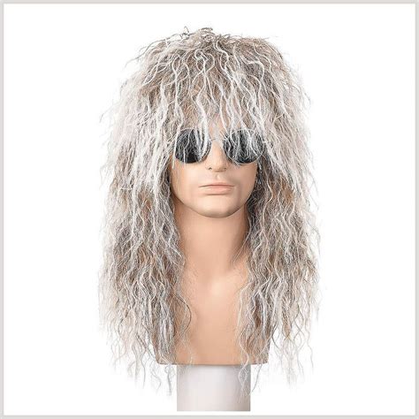 Falamka Long Curly Wig Mullet Wigs Cosplay S Wig For Men Rocker Male