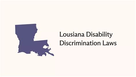 Louisiana Disability Discrimination Laws Disclo Resource