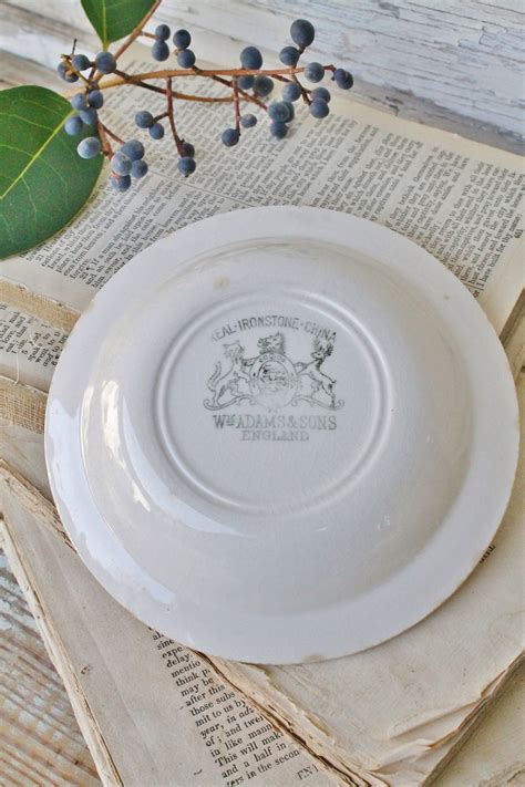 Antique White Ironstone Bowl Wm Adams English Ironstone Farmhouse Decor