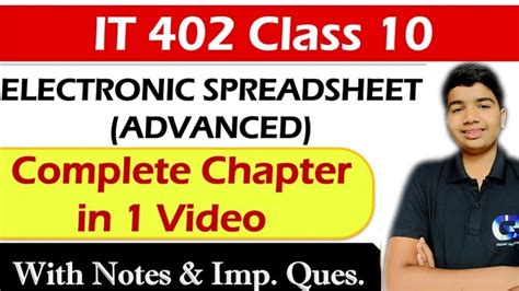 Electronic Spreadsheet Advanced In One Shot It 402 Class 10 Chapter 2