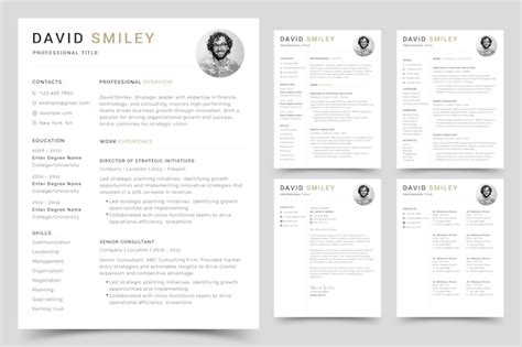 Cv En Sollicitatiebrief Minimalistische Cv Cv Template Premium Vector