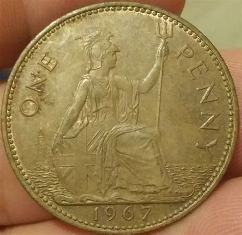 Elizabeth II DEI GRATIA REGINA F D 1967 One Penny EBay