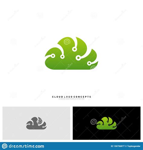 Tecnologia Logo Design Concept Vetora Da Nuvem Nuvem Logo Template