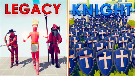 Legacy Team Vs ⚔️ 100x Knight Army Totally Accurate Battle Simulator