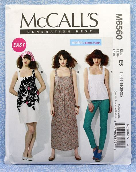 Mccalls Sewing Pattern 6560 Misses Easy Top And Etsy