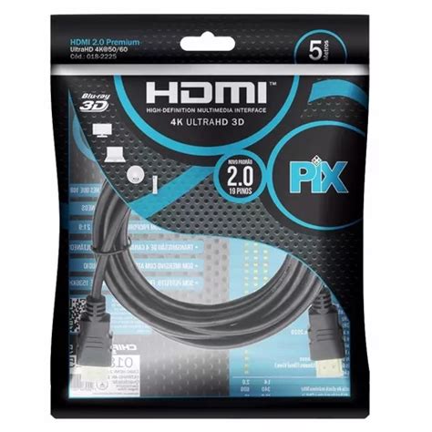 Cabo Hdmi M Pinos Ethernet Metros K Ultra Hd D