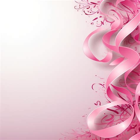 Premium AI Image | Pink ribbon cancer symbol over white background