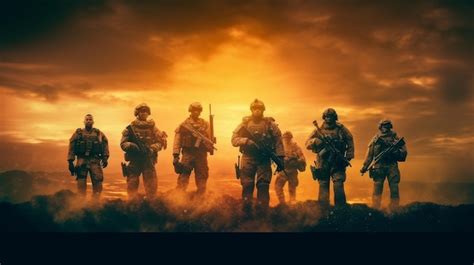 Premium AI Image | Military special forces on a mission