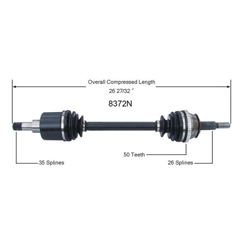 Duralast Gold Front Passenger Side CV Axle 8372N