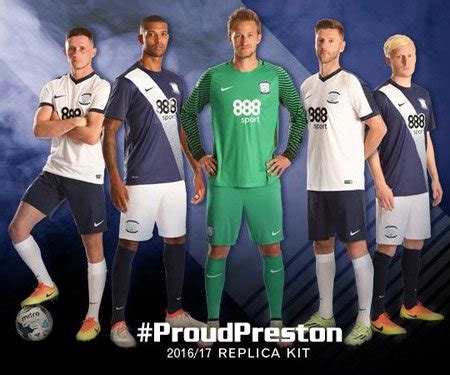 Camisas Do Preston North End FC 2016 2017 Nike Mantos Do Futebol