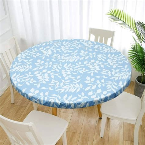 Round Vinyl Flannel Backed Tablecloth