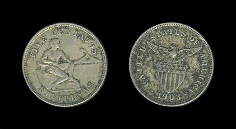 Philippines Filipini 5 Centavos 1903 TRGOVINA KOLEKCIONAR