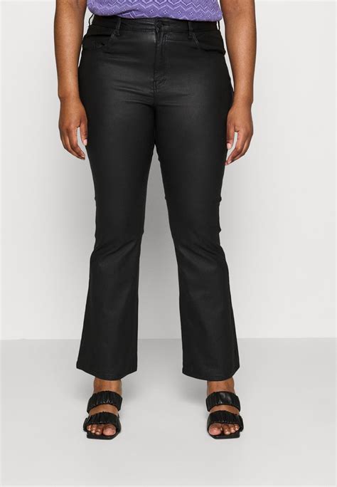 Noisy May Curve Nmsallie Flare Pants Pantalones Black Negro